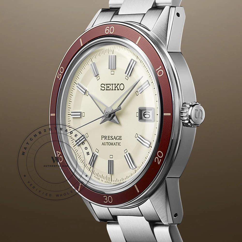 Seiko Presage SRPH93J1 Presage - Style 60s ‘Ruby’ Watch SRPH93J1 - Angle 2