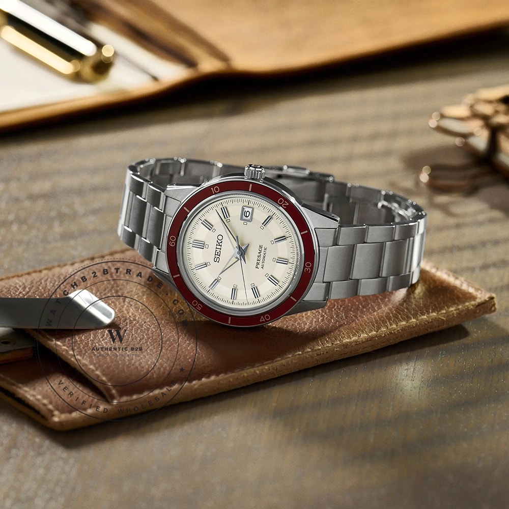 Seiko Presage SRPH93J1 Presage - Style 60s ‘Ruby’ Watch SRPH93J1 - Angle 3
