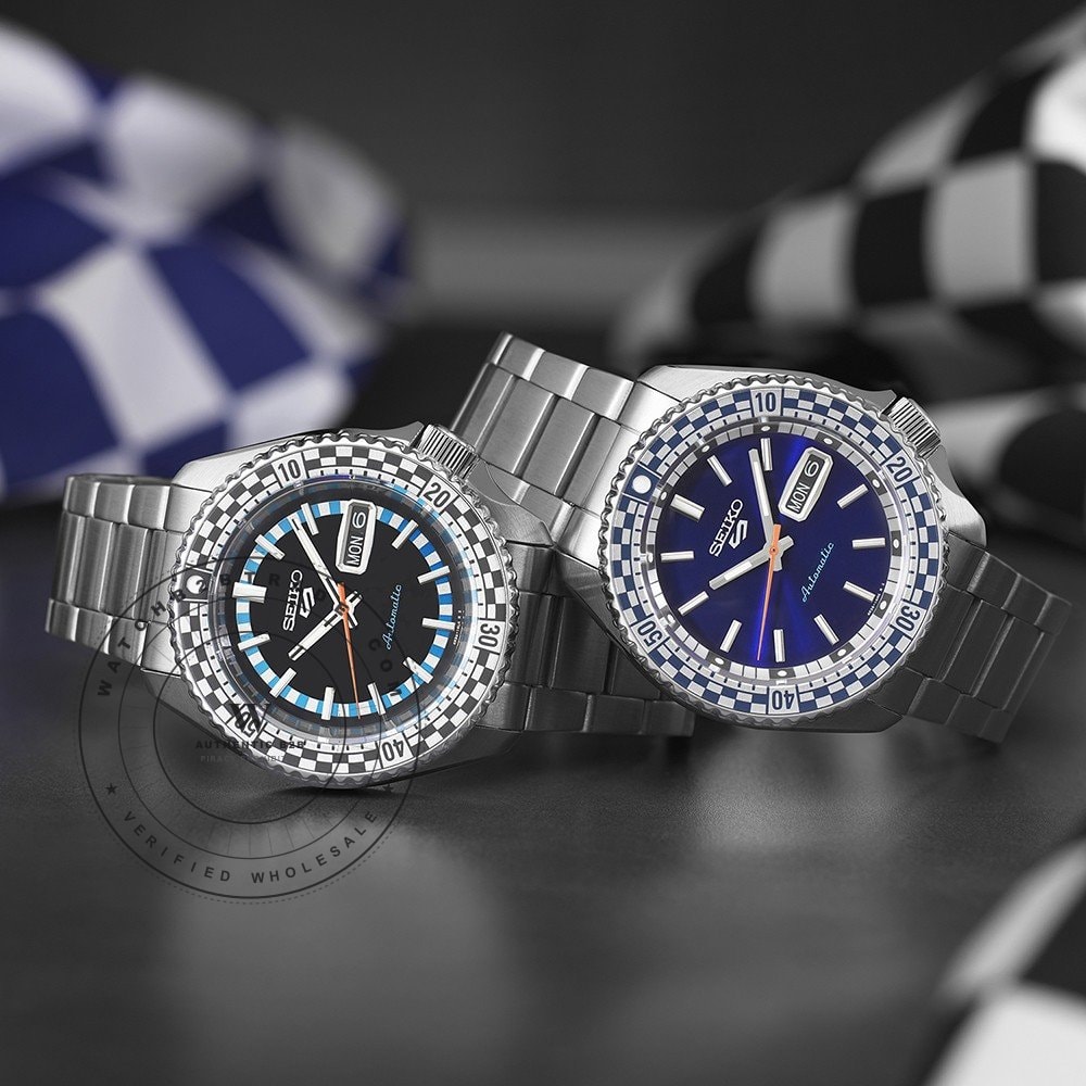 Seiko 5 Sports SRPK67K1 Seiko 5 Sports ‘Checkered Flag’ Watch SRPK67K1 - Angle 6