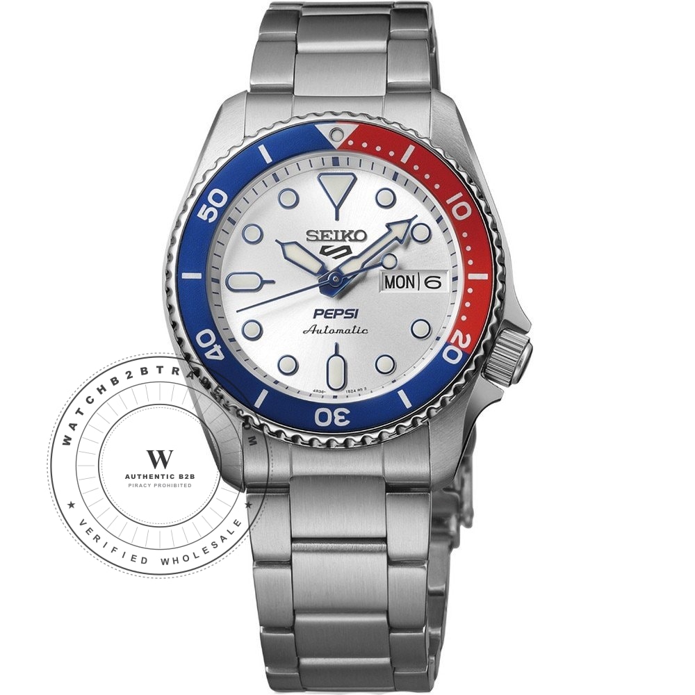 Seiko 5 Sports SRPL99K1 Seiko 5 Sports x Pepsi Watch (SRPL99K1) - Wholesale Luxury Timepiece