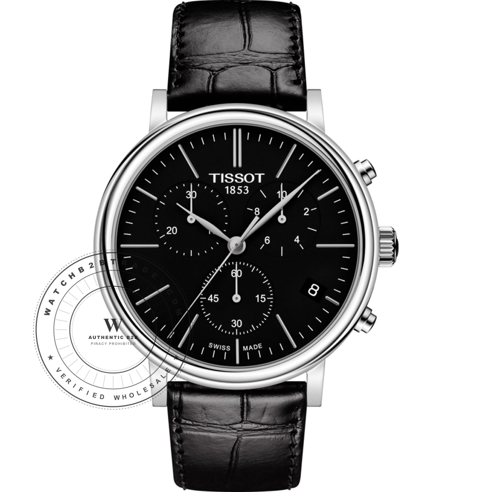 Tissot T-Classic T1224171605100 Carson Premium Watch (T1224171605100) - Wholesale Luxury Timepiece